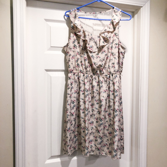 Maurices Ruffle Neck Sheer Back Dress - Picture 4 of 4